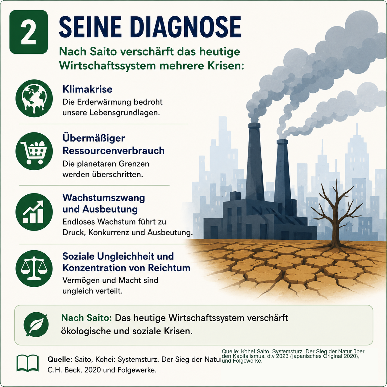 Schaubild 2 der Reihe „KOHEI SAITO: WOHLSTAND OHNE WACHSTUMSZWANG?“