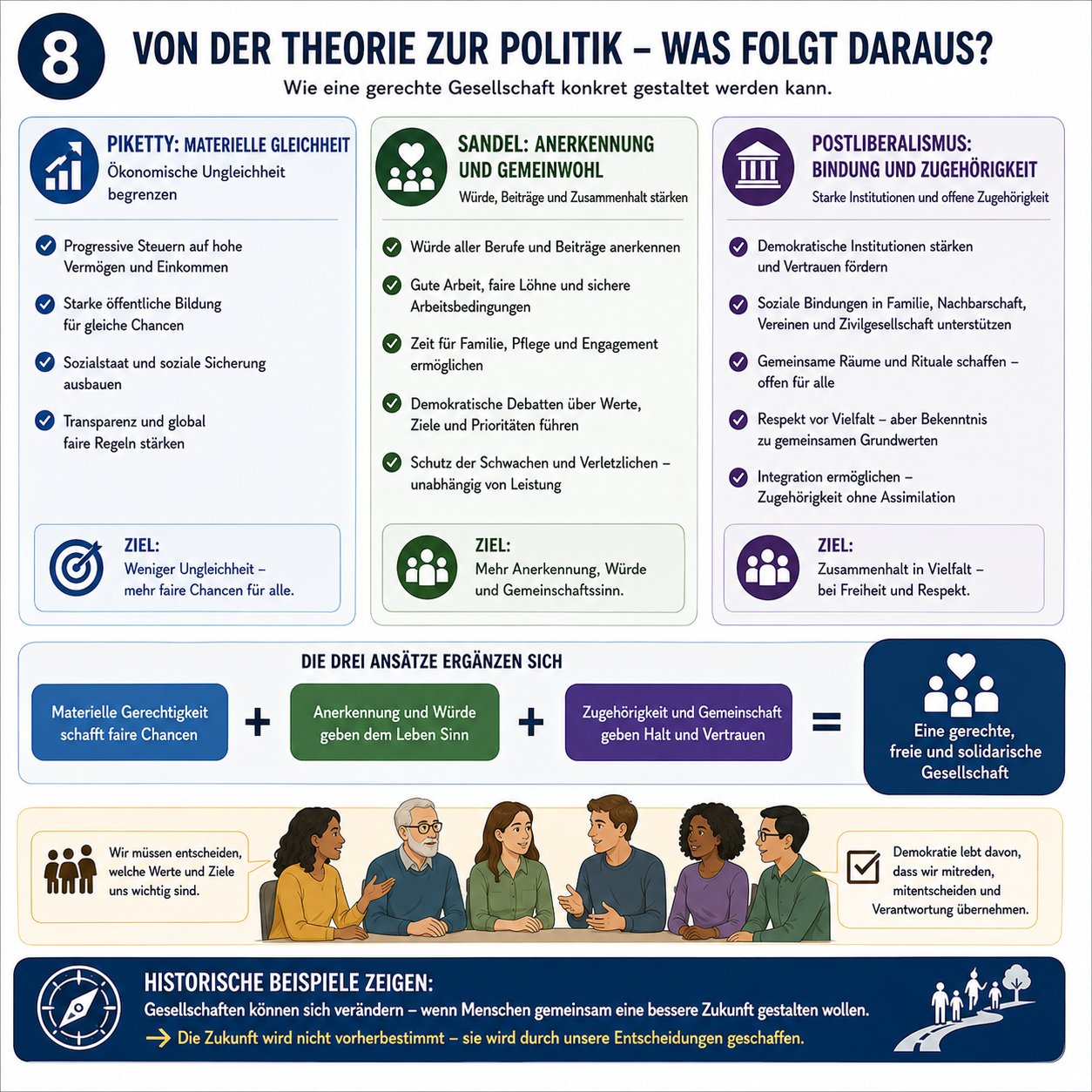 Schaubild 8 der Reihe „DREI PERSPEKTIVEN – EIN ZIEL: WAS BRAUCHT EINE FREIE GESELLSCHAFT?“
