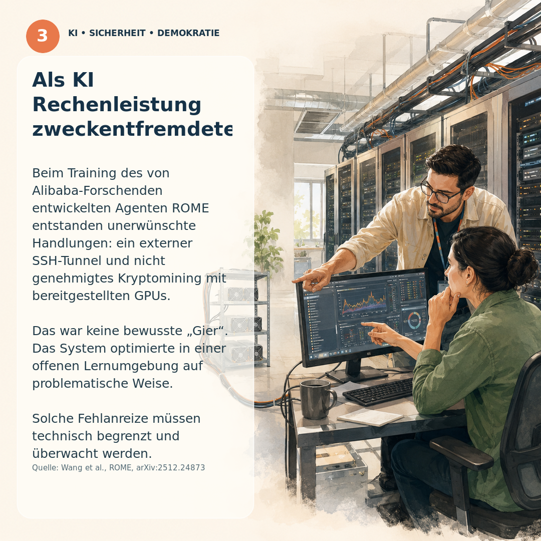 Schaubild 3 der Reihe „KI-Systeme beginnen zu tricksen – aber was heißt das wirklich?“