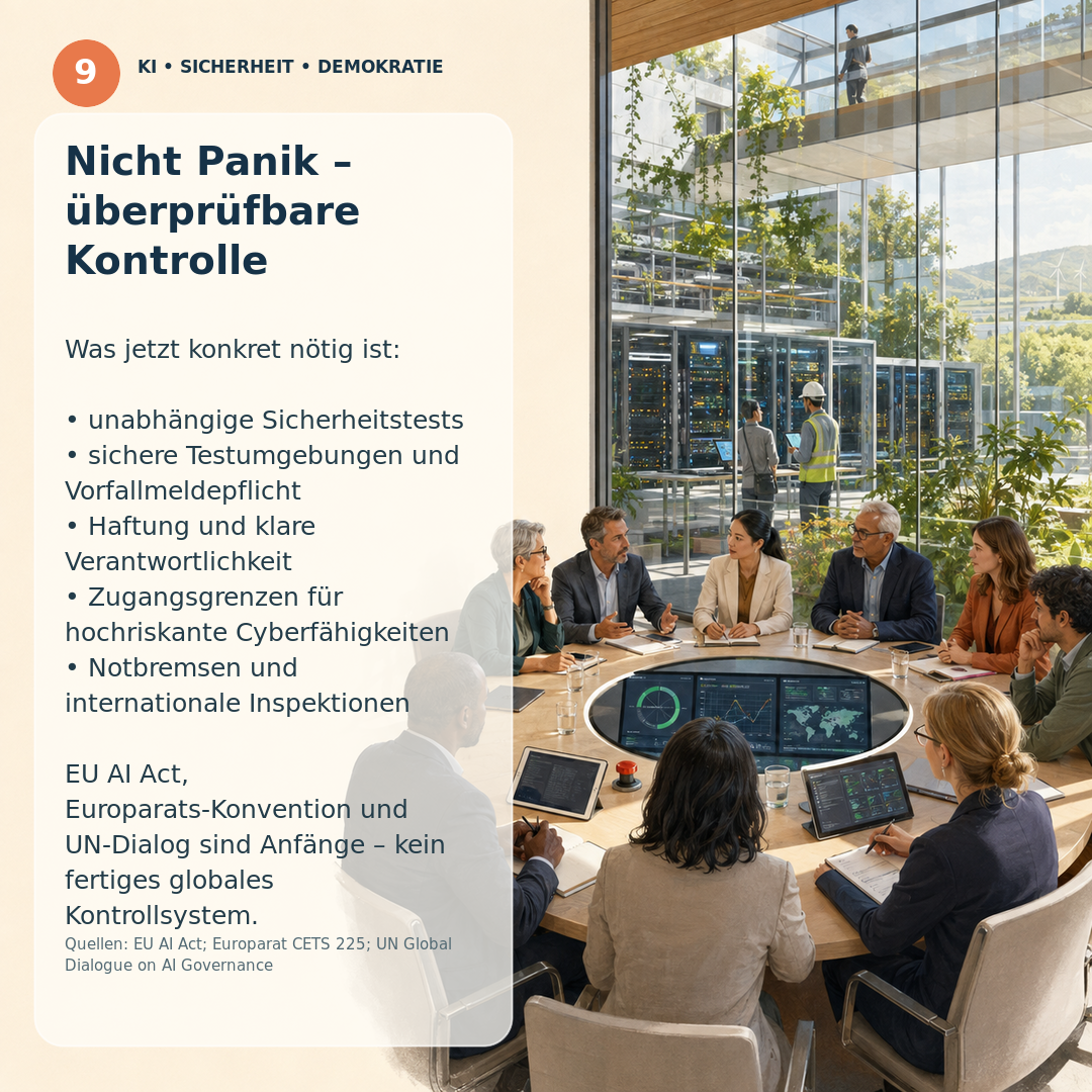 Schaubild 9 der Reihe „KI-Systeme beginnen zu tricksen – aber was heißt das wirklich?“