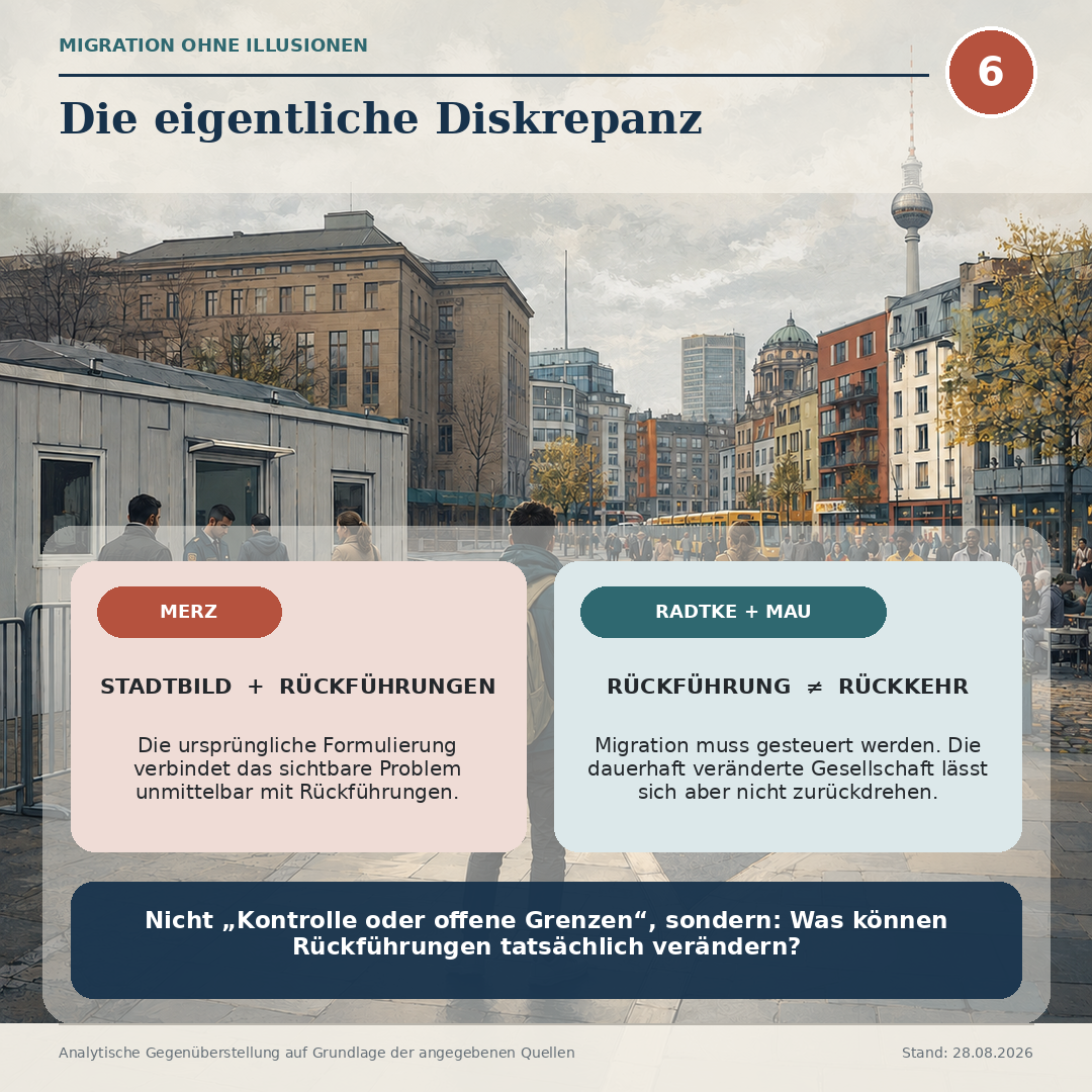 Schaubild 6 der Reihe „MIGRATION OHNE ILLUSIONEN“