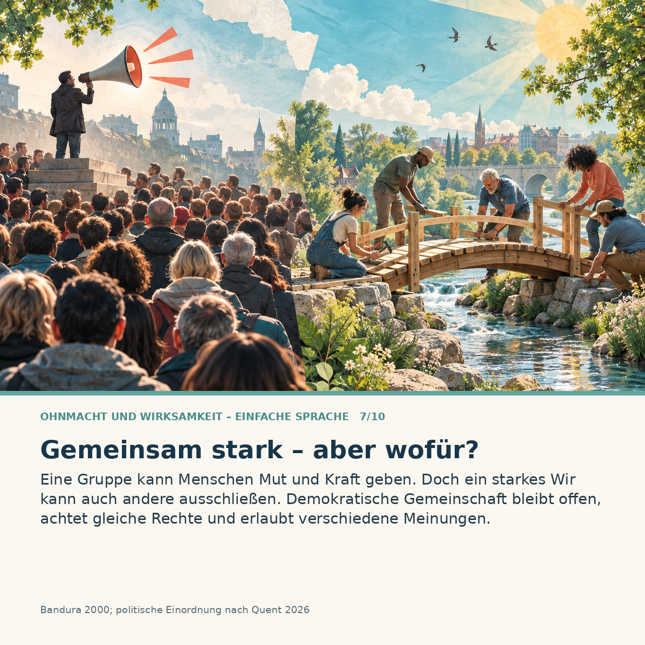 Schaubild 7 der Reihe „Ohnmacht und Wirksamkeit – Einfache Sprache“