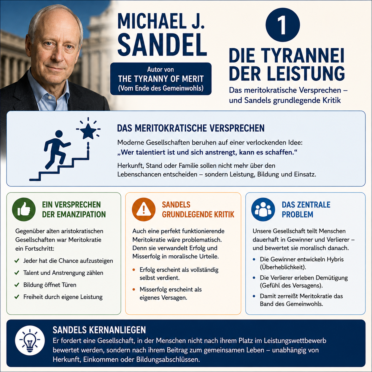 Schaubild 2 der Reihe „MICHAEL SANDEL: WARUM LEISTUNG ALLEIN KEINE GERECHTE GESELLSCHAFT SCHAFFT“