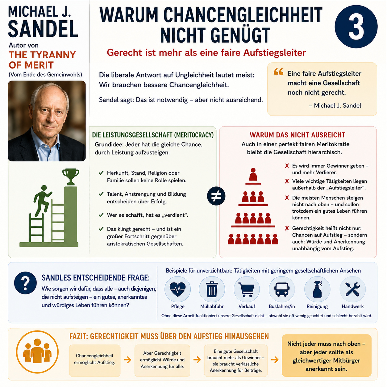 Schaubild 3 der Reihe „Michael J. Sandel: Warum Leistung allein keine gerechte Gesellschaft schafft“
