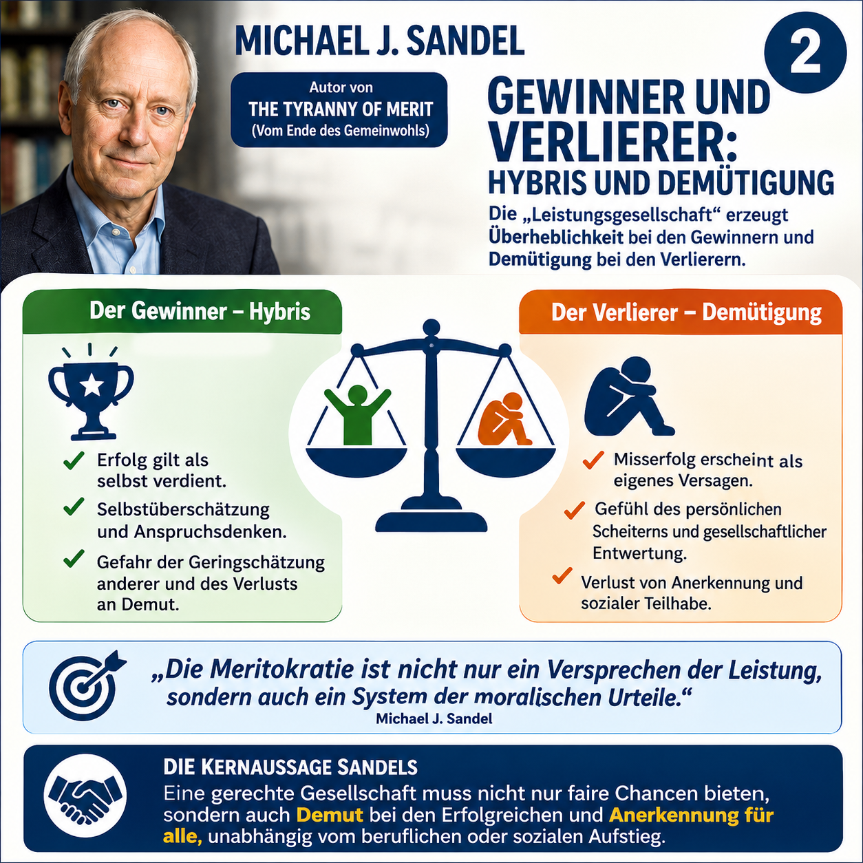 Schaubild 2 der Reihe „Michael J. Sandel: Warum Leistung allein keine gerechte Gesellschaft schafft“