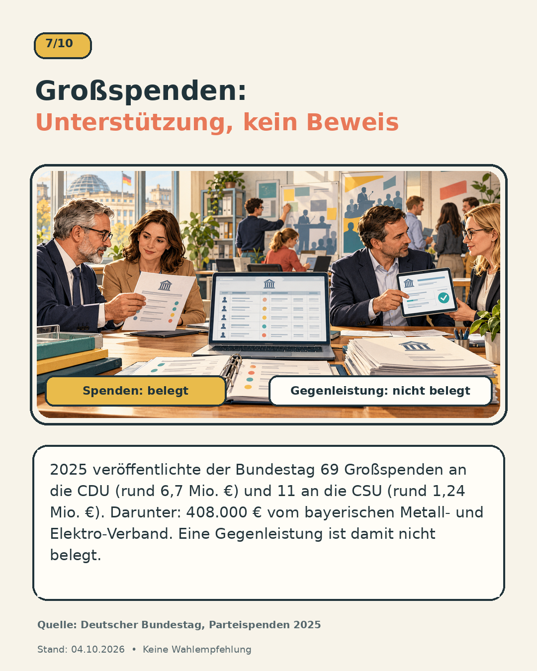 Schaubild 7 der Reihe „Warum belastet die CDU/CSU große Vermögen nicht stärker?“