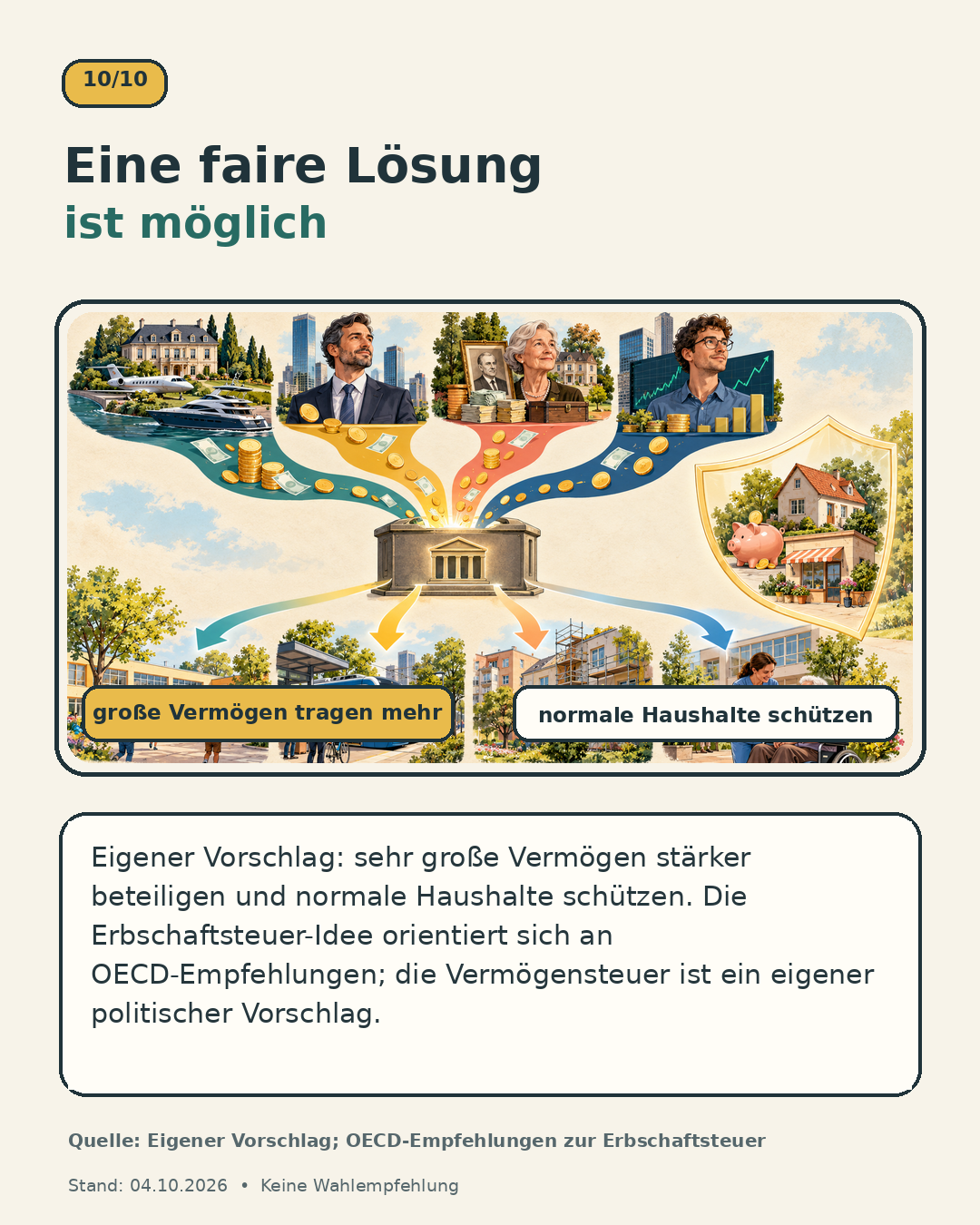 Schaubild 10 der Reihe „Warum belastet die CDU/CSU große Vermögen nicht stärker?“