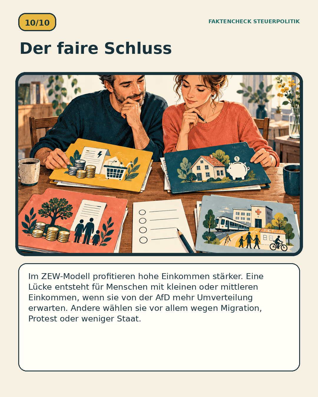 Schaubild 10 der Reihe „AfD Steuerpolitik und die persönliche Lage ihrer Wähler“