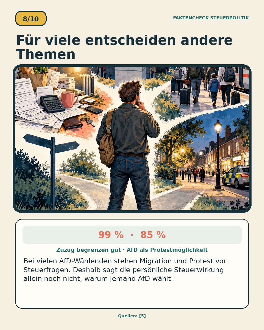 Schaubild 8 der Reihe „AfD Steuerpolitik und die persönliche Lage ihrer Wähler“