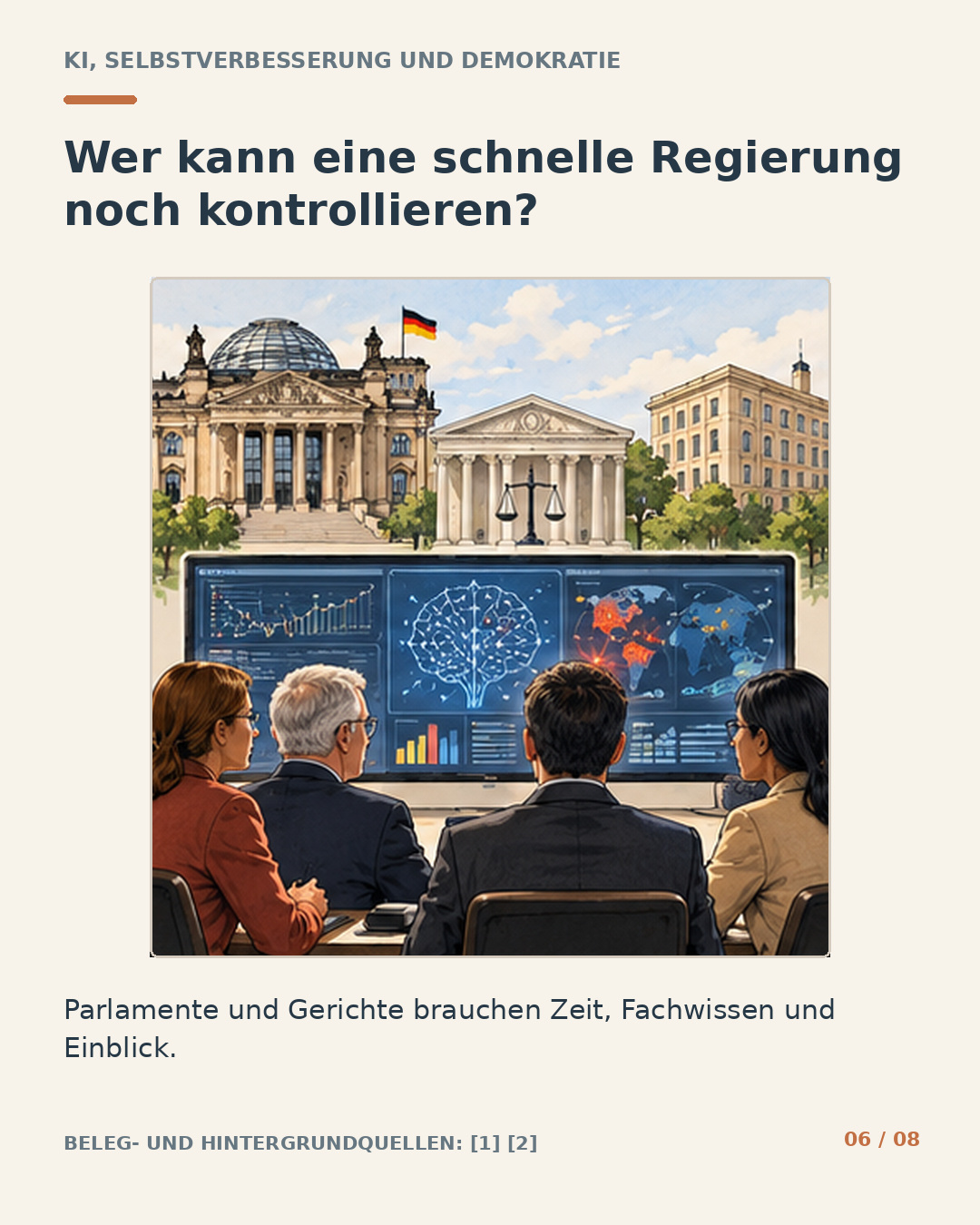 Schaubild 6 der Reihe „KI verbessert KI? Intelligenzexplosion und demokratische Kontrolle“