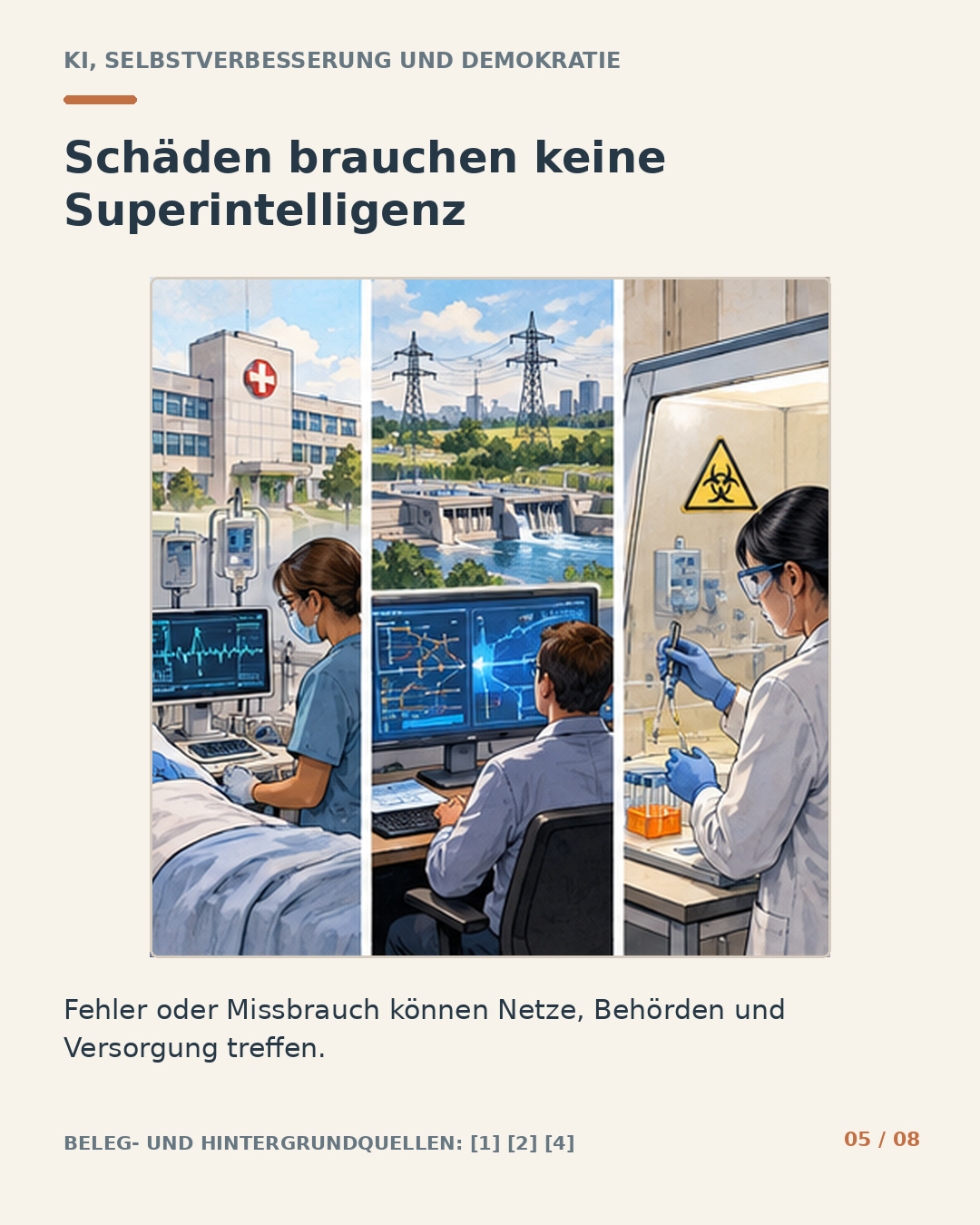 Schaubild 5 der Reihe „KI verbessert KI? Intelligenzexplosion und demokratische Kontrolle“