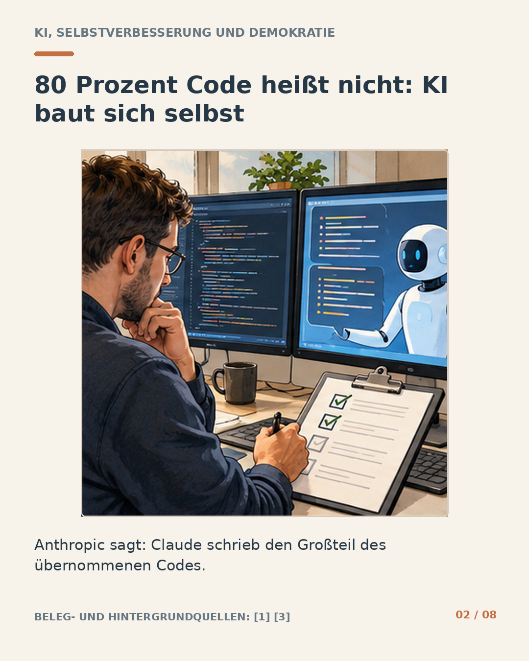 Schaubild 2 der Reihe „KI verbessert KI? Intelligenzexplosion und demokratische Kontrolle“